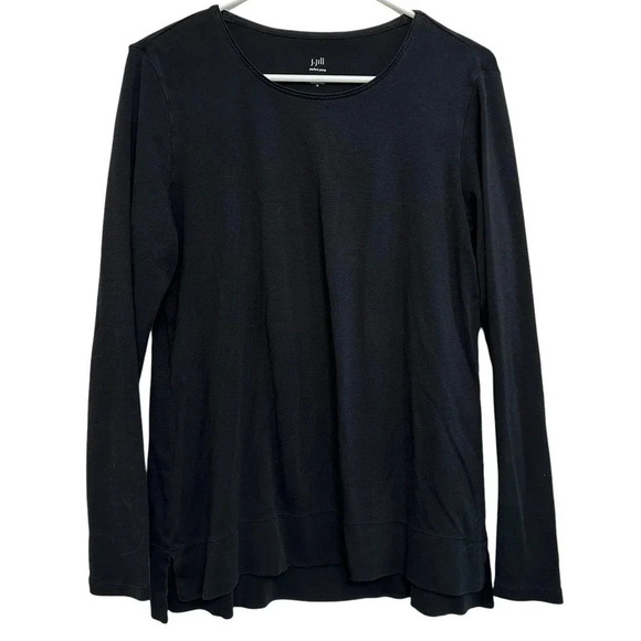I. Jill Wearever collection 3/4 sleeve black top. Size medium. - Picture 1 of 4